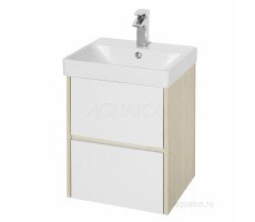 Тумба под раковину Aquaton Сканди 45 белая, дуб верона 1A251601SDB20 