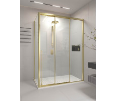 Душевой угол раздвижной Veconi Premium Ptato 300 SP G-R, 1400х800x2000, золото брашированный PR3/R-SP-14080-01-G-C4 