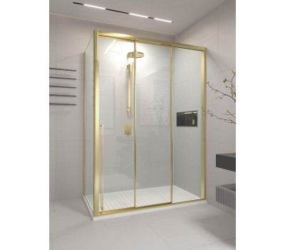 Душевой угол раздвижной Veconi Premium Ptato 300 SP G-R, 1400х800x2000, золото брашированный PR3/R-SP-14080-01-G-C4 