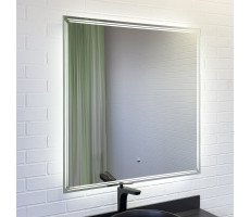 Зеркало для ванной Comforty Джанкой 90 LED-подсветка, бесконтактный сенсор, антизапотевание 