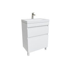 Тумба с умывальником 60 см IDDIS Zodiac ZOD6CBFi95K напольная с ящиками, белая