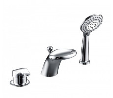 Встраиваемый смеситель на 3 отверстия Bravat Cobra на борт ванны F5140197CP-1-RUS Хром 