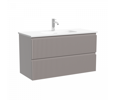 Тумба подвесная SANCOS Snob R 995х390х500, c двумя ящиками оснащенными доводчиками, Doha Soft, арт.SNR100/39SM Тумба подвесная SANCOS Snob R 995х390х500, c двумя ящиками оснащенными доводчиками, Doha Soft, арт.SNR100/39SM