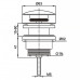 Донный клапан AZARIO для раковины, CLIC-CLAC, 1 1/4, латунь, хром AZ-105-CHR 