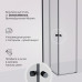 Душевой ограждение 90х90, без поддона AM.PM X-Joy W94G-403-9090-BТ Стекло прозрачное; профиль черный 