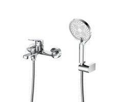 Смеситель для ванны с душем DQ Frankfurt короткий излив хром DA1733201 