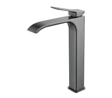 Смеситель для раковины высокий Shevanik S4011T, оружейная сталь