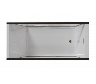Ванна акриловая Aima Design NEO 170х75 Прямоугольная 2 стекла (матовое серое) 01нео1775с2с 