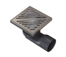 Душевой трап точечный Knotlor SDSL100BS матовая сталь  