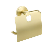 Бумагодержатель с крышкой золото-сатин Fixsen Comfort Gold FX-87010 