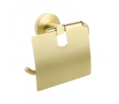 Бумагодержатель с крышкой золото-сатин Fixsen Comfort Gold FX-87010 