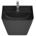 Раковина ISVEA Sott'Aqua подвесная 10SQ37002SV-2N отверстия для смесителя 1 цвет черный матовый 