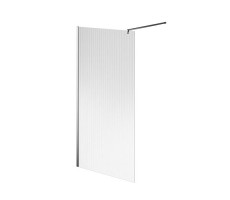 Душевое ограждение 100х210см Kerama Marazzi Cristallo CT.100.WI.CR рифленое стекло, цвет: хром