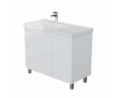 Тумба под раковину Aquanet Nova Lite 2.0 100 напольная, белый глянец, левая 00346341 Тумба под раковину Aquanet Nova Lite 2.0 100 напольная, белый глянец, левая 00346341