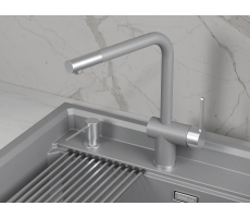 Смеситель для кухни GRANULA 5017, АЛЮМИНИУМ 