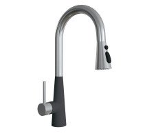 Смеситель для кухни с выдвижным изливом Florentina ВИТА 313.29Н.1223.102, черный 