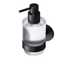 Стеклянный диспенсер для жидкого мыла с настенным держателем, черный AM.PM X-Joy A85A36922 Черный 