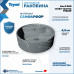 Раковина Teymi Lina S накладная D40 с полочкой под смеситель, Графит Мрамор T50180 