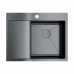 Мойка OMOIKIRI Akisame, размер 650*510*200, чаша справа, цвет-вороненая сталь 4973098 