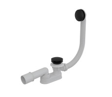 Слив-перелив для ванны, CLICK/CLACK Alcadrain A507BLACK-100 черный матовый