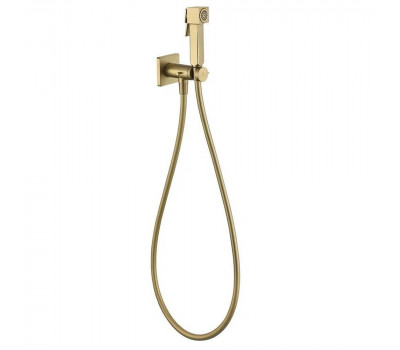 Гигиенический душ со смесителем встраиваемый Grocenberg GB005MG, матовое золото 