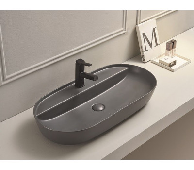 Умывальник CeramaLux 78325MDH серый Умывальник CeramaLux 78325MDH серый