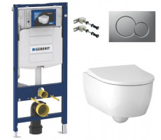 Унитаз с инсталляцией Geberit Icon 500.300.JQ.5 Хром 