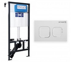 Инсталляция BETTOSERB Sava Fix Slim в комплекте клавиша смыва белый глянец (SET40006470) 