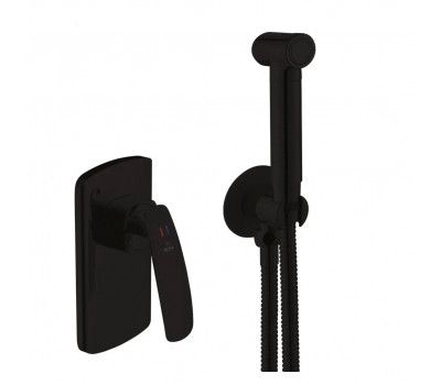 Гигиенический душ со смесителем Rose R1105H, черный