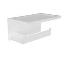 Держатель для туалетной бумаги с полочкой Knotlor PH102WY белый матовый 