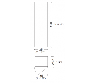 Пенал Armadi Art Vallessi 120 Кашемир глянец 836-C glossy 