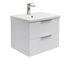 Тумба-умывальник Comforty Лима-60П2 белый матовый с раковиной Como 60 00-00019210 