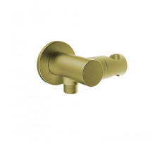 Вывод для воды PAINI круглый, с держателем дл лейки, брашированное золото PVD 50PJ480TT 