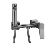 Гигиенический душ со смесителем Raffine F0599T-1, оружейная сталь