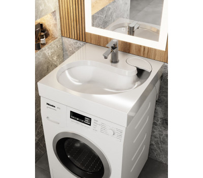 Раковина над стиральной машиной Uperwood Comforty 60х60х11 см, белая глянцевая 291021038 