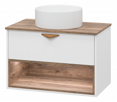 Тумба под раковину Brevita Bergen 80 с подсветкой подвесная (белая) BER-07080-19-01-1Я Тумба под раковину Brevita Bergen 80 с подсветкой подвесная (белая) BER-07080-19-01-1Я