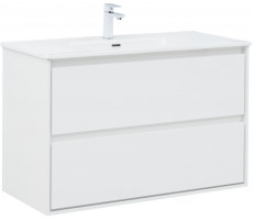 Тумба с раковиной Aquanet Милан 100 цв. белый глянец 00340155 Тумба с раковиной Aquanet Милан 100 цв. белый глянец 00340155