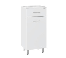 Полупенал Onika Каприз 40 напольный, белый, с бельевой корзиной 404014 