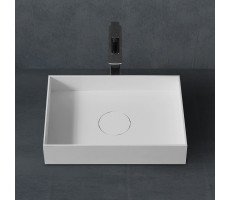 Раковина накладная ABBER Stein AS2621 белая матовая 