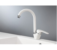 Смеситель для кухни GRANULA 1024, АРКТИК (БЕЛЫЙ) 