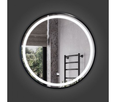 Круглое зеркало в черной алюминиевой раме Comforty Лея-60 LED-подсветка, бесконтактный сенсор 00-00019350 Круглое зеркало в черной алюминиевой раме Comforty Лея-60 LED-подсветка, бесконтактный сенсор 00-00019350