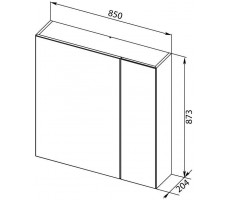 Зеркало-шкаф Aquanet Йорк 85 белый 