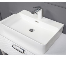 Раковина керамика прямоугольная под смеситель Белая Armadi Art VALLESSI 874 Раковина керамика прямоугольная под смеситель Белая Armadi Art VALLESSI 874