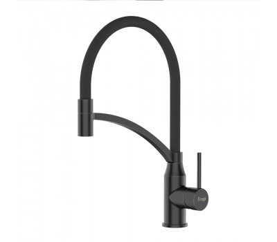 Смеситель для кухни с гибким изливом FRAP F4552-6, черный 