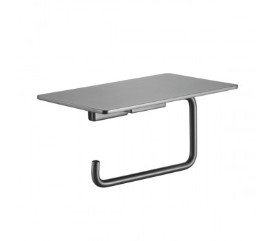 Держатель для туалетной бумаги с полочкой Rose RG1805T, пепельный