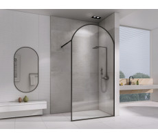 Душевая перегородка ABBER Immer Offen AG64100BN черный матовый 