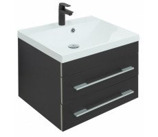 Тумба с раковиной Aquanet Верона 58 черный матовый Тумба с раковиной Aquanet Верона 58 черный матовый