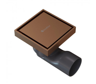 Душевой трап точечный Knotlor SDSS100RB бронза  