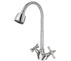 Смеситель для кухни с гибким изливом и режимом "душ" Prohanss P10.43, хром 