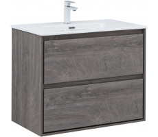 Тумба с раковиной Aquanet Милан 80 цв. дуб рошелье 00340159 Тумба с раковиной Aquanet Милан 80 цв. дуб рошелье 00340159